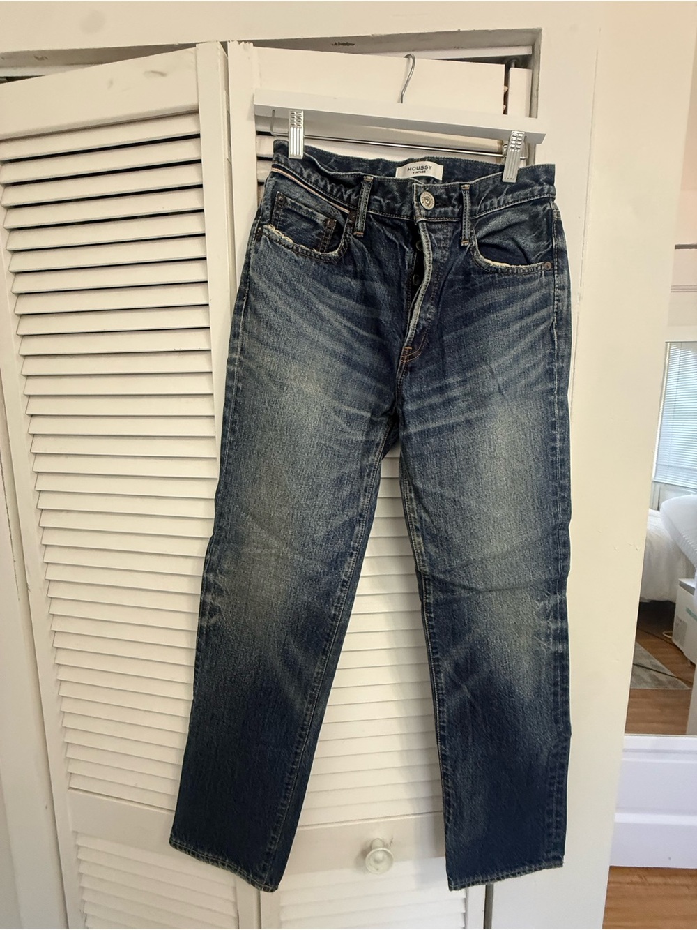 Moussy Women's Boyfriend Jeans in Dark Blue Wash